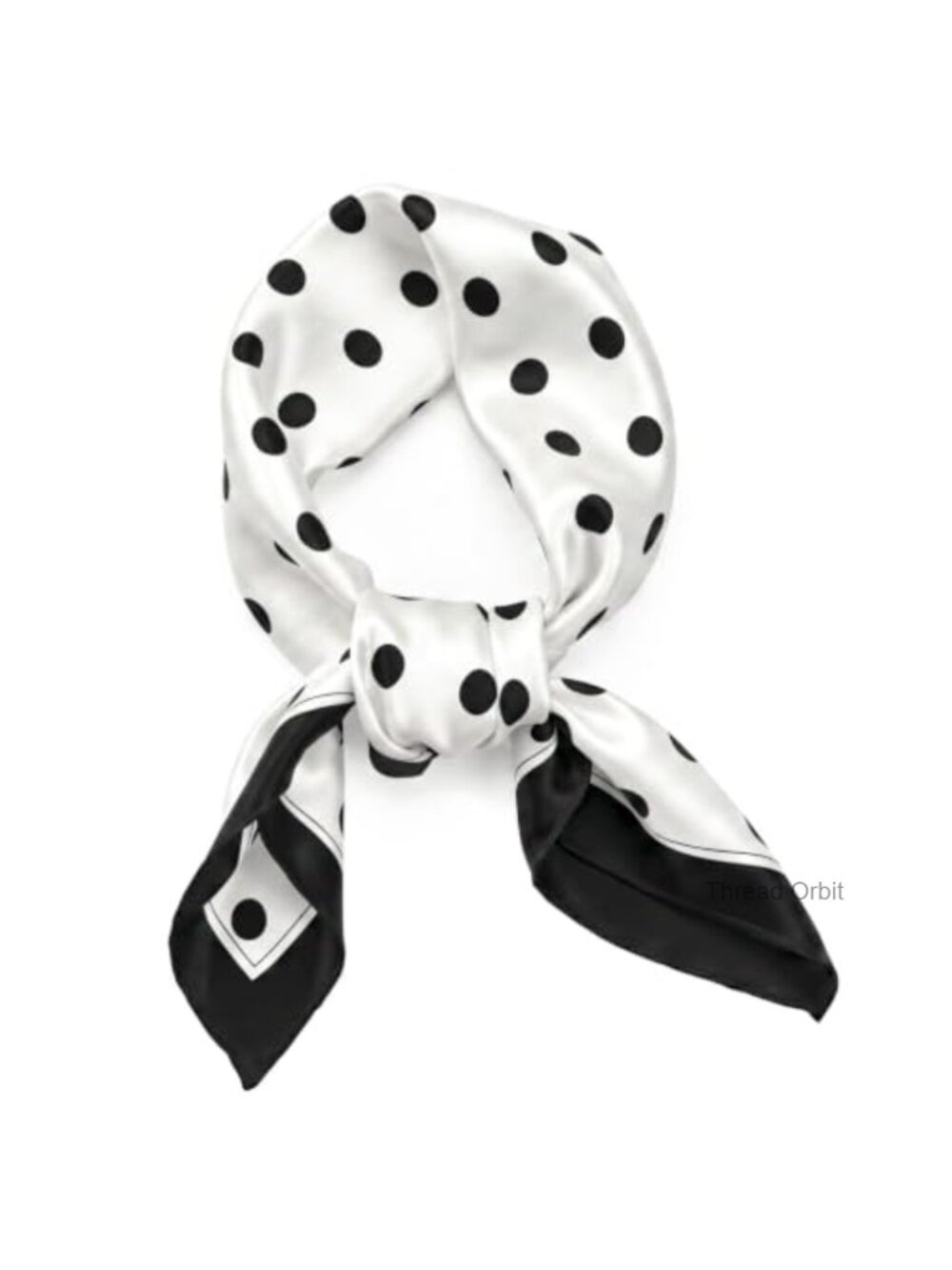 Polyester Square Scarf Women 26in Vintage Polka Dot Bandana